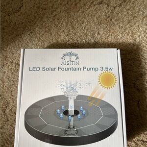 Black LED Solar Fountain Pump 3.5W